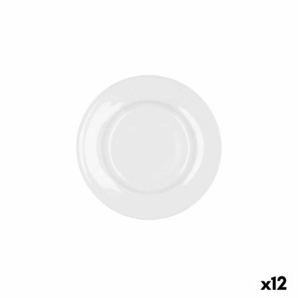 Flacher Teller Bidasoa Glacial Ala Ancha Weiß aus Keramik Ø 16,5 cm 16,5 cm (12 Stück) (Pack 12x) – Bild 2