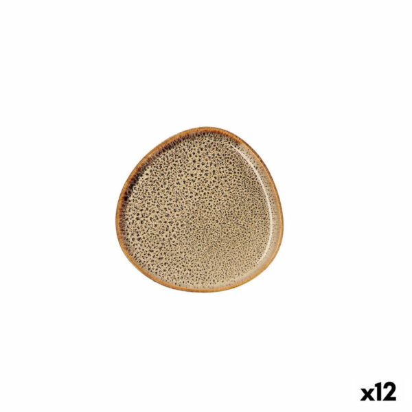 Flacher Teller Bidasoa Ikonic Braun aus Keramik 11 x 11 cm (12 Stück) (Pack 12x) – Bild 2