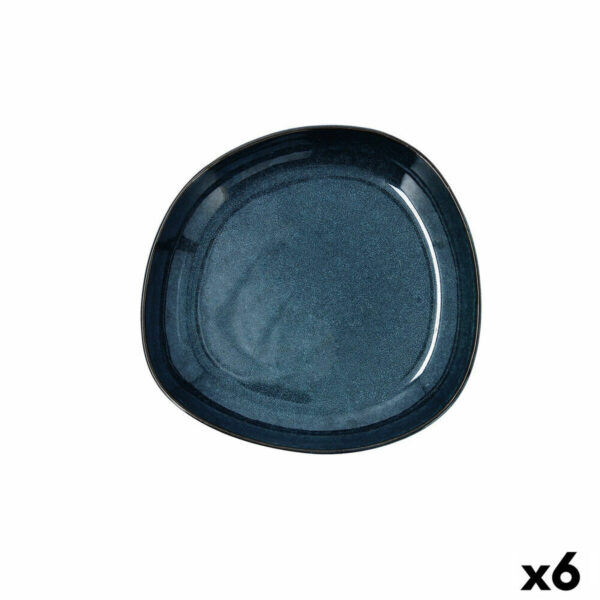 Suppenteller Bidasoa Ikonic aus Keramik Blau (20,5 x 19,5 x 3,3 cm) (Pack 6x) – Bild 2