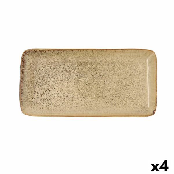 Kochschüssel Bidasoa Ikonic aus Keramik Braun (28 x 14 cm) (Pack 4x) – Bild 2