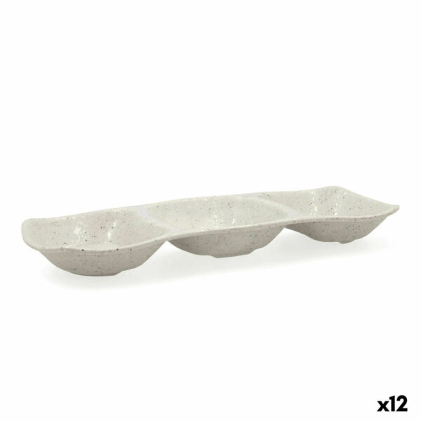 Tablett für Snacks Bidasoa Ikonic Grau Kunststoff Melamine 28,6 x 10,9 x 3,1 cm (12 Stück) (Pack 12x) – Bild 2