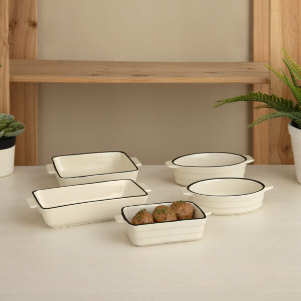 Kochtopf Quid Cocco Weiß aus Keramik 18 x 11 x 4 cm (12 Stück) (Pack 12x) – Bild 3