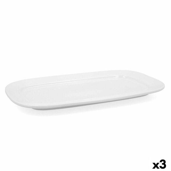 Kochschüssel Bidasoa Glacial Weiß aus Keramik 36 x 21 cm (3 Stück) (Pack 3x) – Bild 2