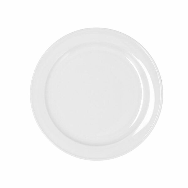 Flacher Teller Bidasoa Glacial Ala Estrch Weiß aus Keramik (6 Stück) (Pack 6x)