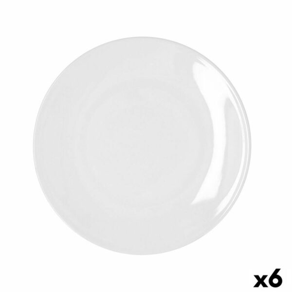 Flacher Teller Bidasoa Glacial Coupe Weiß aus Keramik 25 cm (6 Stück) (Pack 6x) – Bild 2