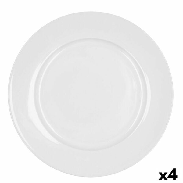 Flacher Teller Bidasoa Glacial Ala Ancha Weiß aus Keramik Ø 30 cm (4 Stück) (Pack 4x) – Bild 2