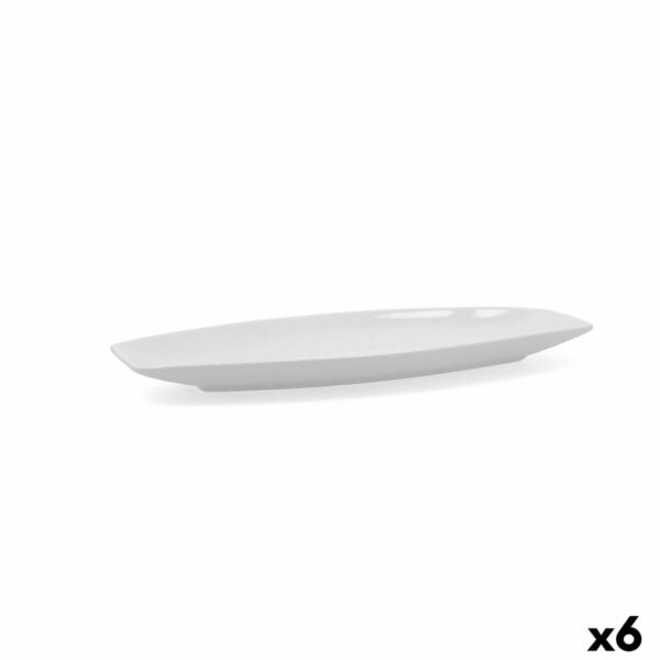 Kochschüssel Quid Gastro 30 x 13 x 2,5 cm aus Keramik Weiß 6 Stück (Pack 6x) – Bild 2