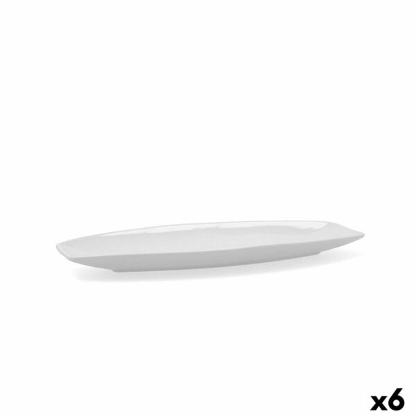 Kochschüssel Quid Gastro Weiß aus Keramik 35,5 x 15,8 x 2,8 cm (6 Stück) (Pack 6x) – Bild 2