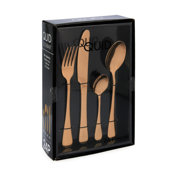 Besteckset Quid Celebrart Metall Kupfer 24 Stücke – Bild 3