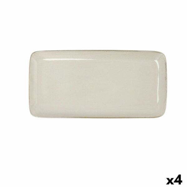 Kochschüssel Bidasoa Ikonic Weiß aus Keramik 28 x 14 cm (Pack 4x) – Bild 2