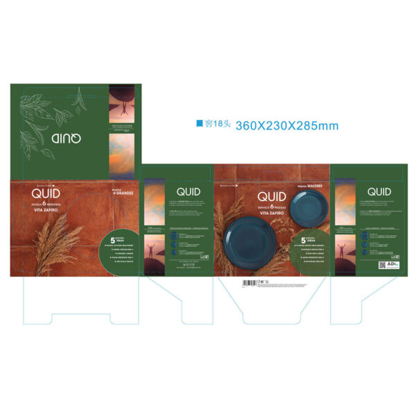 Geschirr-Set Quid Zafiro Vita 18 Stücke Blau aus Keramik – Bild 3