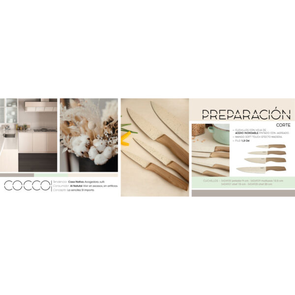 Chef Messer Quid Cocco Braun Metall 20 cm (Pack 12x) – Bild 4