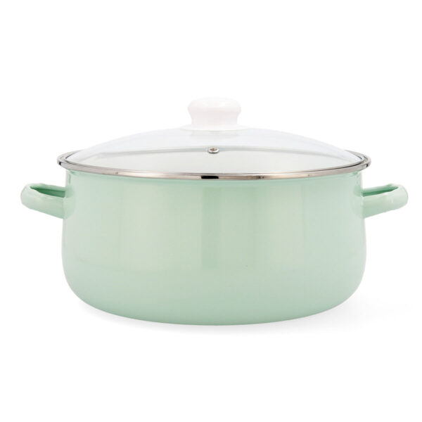 Kasserolle mit Glasabdeckung Quid Cocco Emaillierter Edelstahl 26 cm