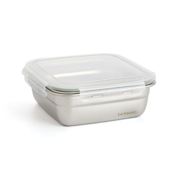 Lunchbox hermetisch Bidasoa Theo 18,3,5 x 18,3 x 6,8 cm Silberfarben 1,2 L Metall – Bild 5