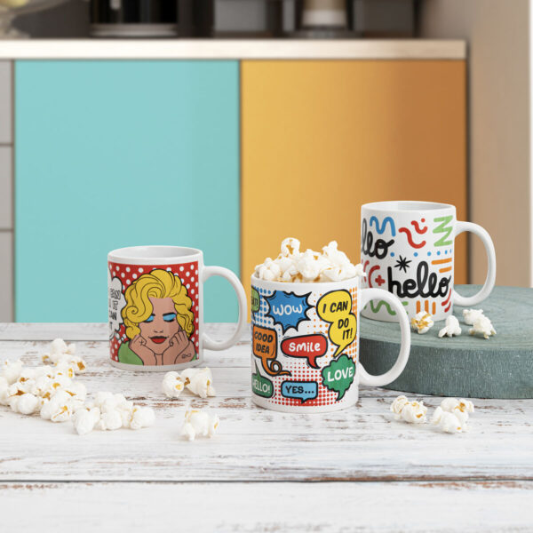 Kop Quid Wow Comics Bunt aus Keramik 330 ml (12 Stück) – Bild 2