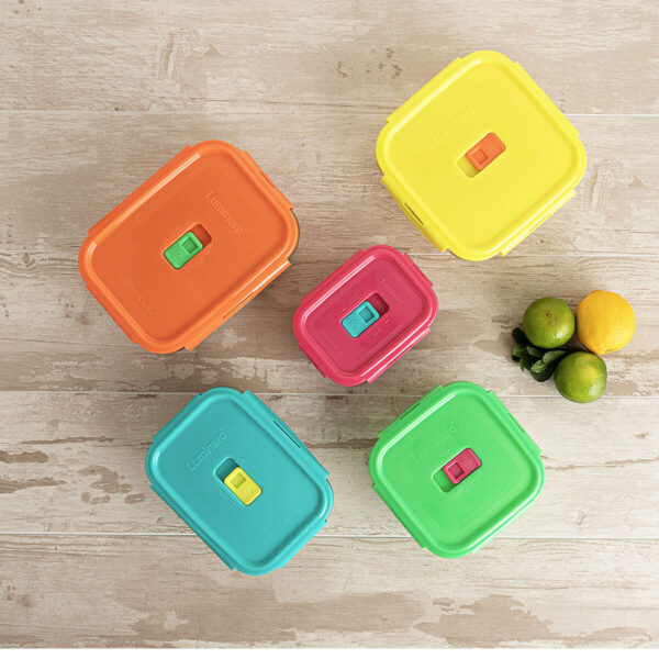 Lunchbox hermetisch Luminarc Pure Box Holy zweifarbig Glas 1,22 L (6 Stück) – Bild 2