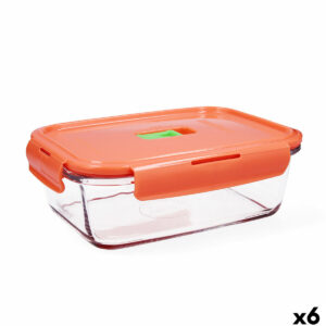 Lunchbox hermetisch Luminarc Pure Box Holy zweifarbig Glas 1,22 L (6 Stück)