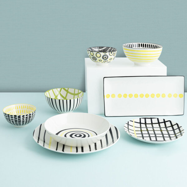 Dessertteller Bidasoa Zigzag Bunt aus Keramik 19 cm (12 Stück) – Bild 2