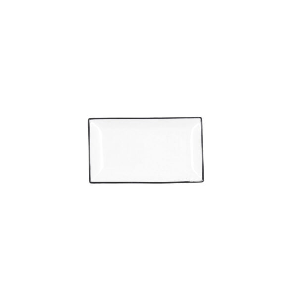 Tablett für Snacks Quid Gastro Weiß Schwarz aus Keramik 16,5 x 9,5 x 2 cm (12 Stück) – Bild 4