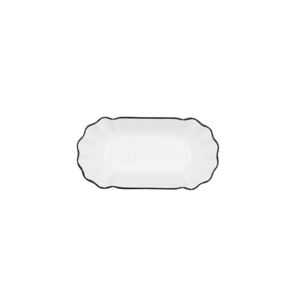 Tablett für Snacks Quid Gastro Weiß Schwarz aus Keramik 20,5 x 11 x 3,5 cm (12 Stück) – Bild 5