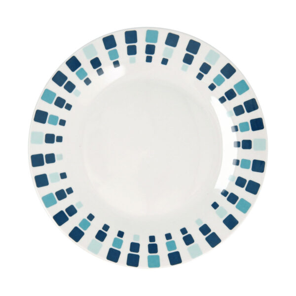Flacher Teller Quid Simetric Blau aus Keramik 23 cm (12 Stück) – Bild 5