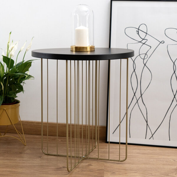 Beistelltisch Vinthera Moa Gold Metall 44 x 47,8 cm – Bild 3