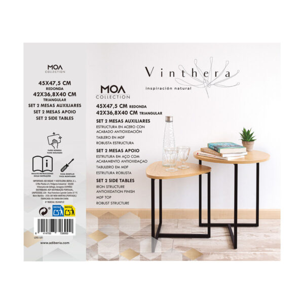 Beistelltisch Vinthera Moa 2 Stücke Metall – Bild 5