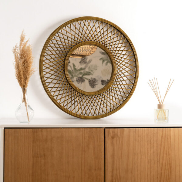Wandspiegel Vinthera Moa Rattan natürlich 59 cm (4 Stück) – Bild 2