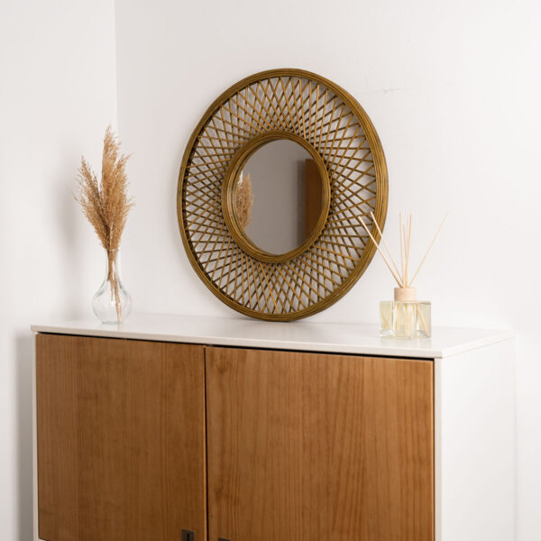 Wandspiegel Vinthera Moa Rattan natürlich 59 cm (4 Stück) – Bild 3