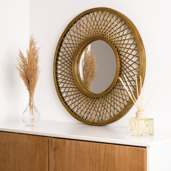 Wandspiegel Vinthera Moa Rattan natürlich 59 cm (4 Stück) – Bild 4