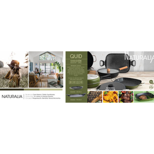 Grillplatte Quid Naturalia Schwarz Metall 39 x 28 cm (6 Stück) – Bild 3