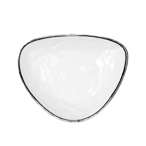 Flacher Teller Quid Select Filo Weiß Schwarz Kunststoff Dreieckig 26 x 21 x 5,9 cm (9 Stück) – Bild 5