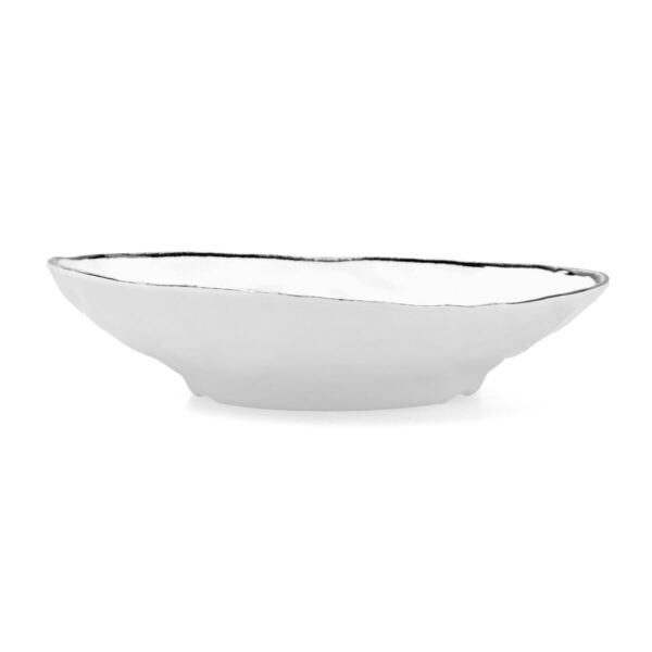 Flacher Teller Quid Select Filo Weiß Schwarz Kunststoff Dreieckig 26 x 21 x 5,9 cm (9 Stück) – Bild 6