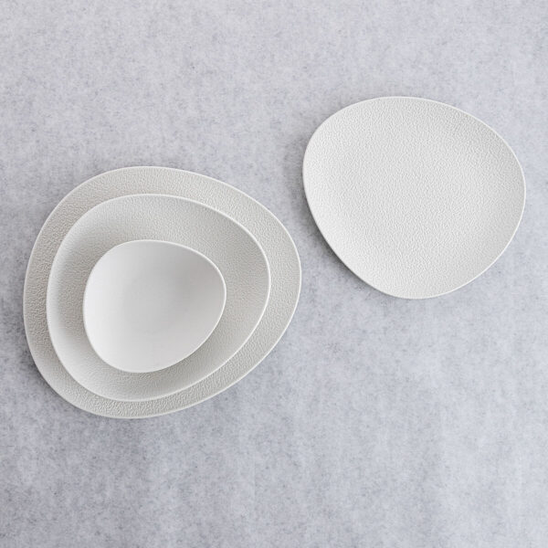 Suppenteller Bidasoa Fosil Weiß aus Keramik Oval 22 x 19,6 x 4,5 cm (6 Stück) – Bild 5