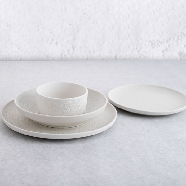 Suppenteller Bidasoa Fosil Weiß aus Keramik 21 x 21 x 4,7 cm (6 Stück) – Bild 3