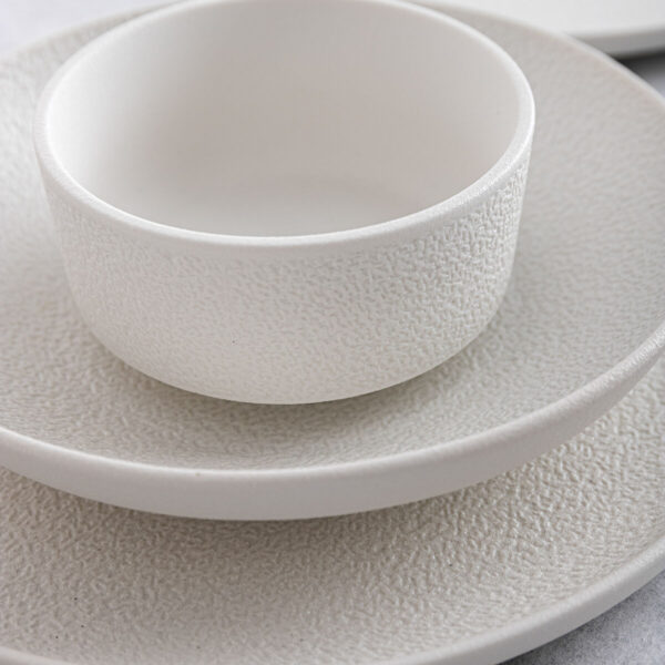 Suppenteller Bidasoa Fosil Weiß aus Keramik 21 x 21 x 4,7 cm (6 Stück) – Bild 5