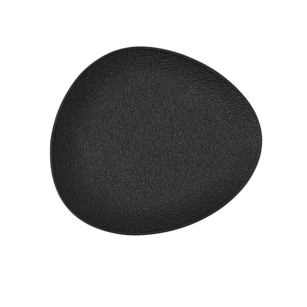 Flacher Teller Bidasoa Fosil Schwarz aus Keramik Oval 22,8 x 20,1 x 2,2 cm (9 Stück) – Bild 2