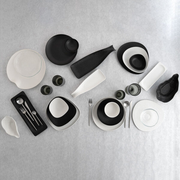 Suppenteller Bidasoa Fosil Schwarz aus Keramik Oval 22 x 19,6 x 4,5 cm (6 Stück) – Bild 3