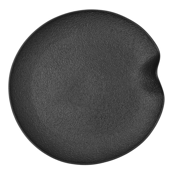 Tablett für Snacks Bidasoa Fosil Schwarz aus Keramik Tonerde 31,4 x 31,2 x 4 cm (4 Stück) – Bild 5