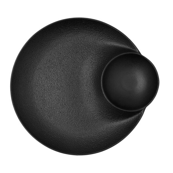 Suppenteller Bidasoa Fosil Schwarz aus Keramik 27,5 x 25,7 x 3,6 cm (8 Stück) – Bild 5