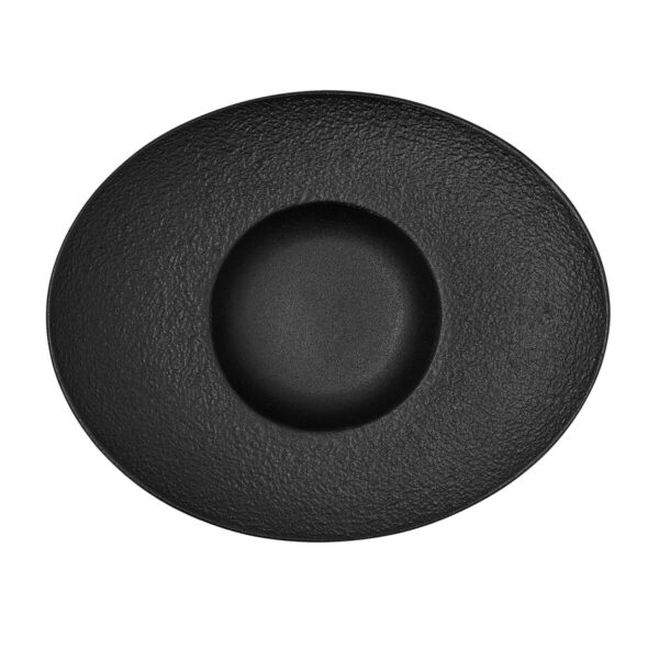 Suppenteller Bidasoa Fosil Schwarz aus Keramik Oval 27,3 x 22,2 x 5,7 cm (8 Stück) – Bild 5