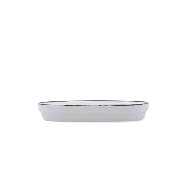 Tablett für Snacks Ariane Vital Filo Weiß Schwarz aus Keramik Tonerde 17,3 x 2,6 x 10 cm (8 Stück) – Bild 5