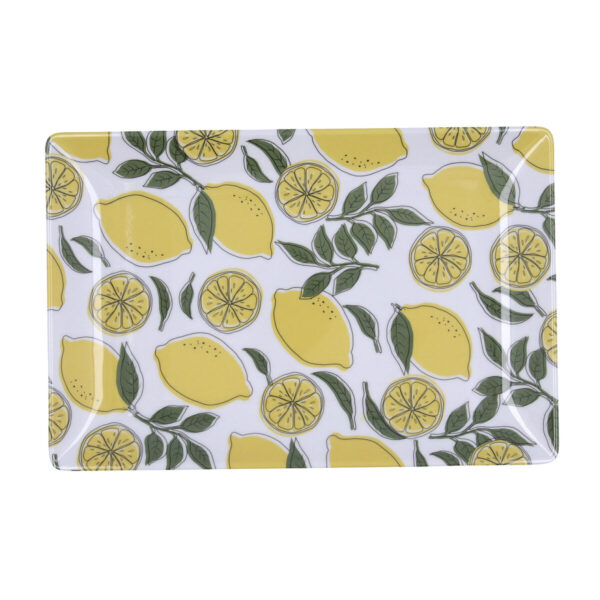 Tablett für Snacks Quid Sicilia Bunt Biokunststoff Zitronengelb 30 x 20 x 2 cm (12 Stück) – Bild 2