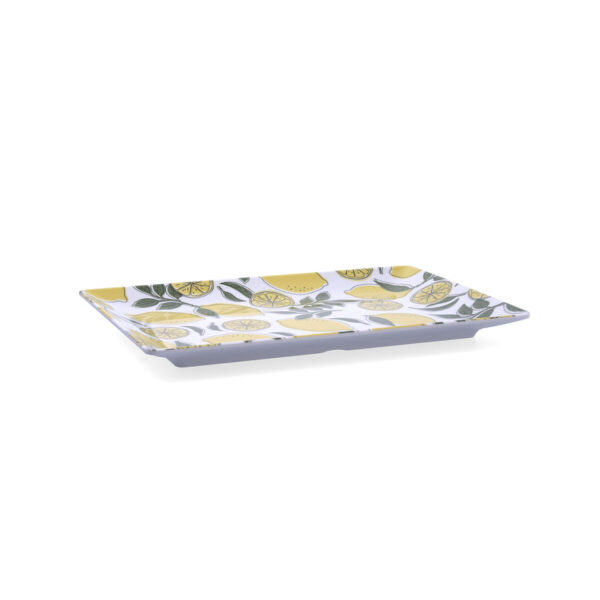 Tablett für Snacks Quid Sicilia Bunt Biokunststoff Zitronengelb 30 x 20 x 2 cm (12 Stück) – Bild 3