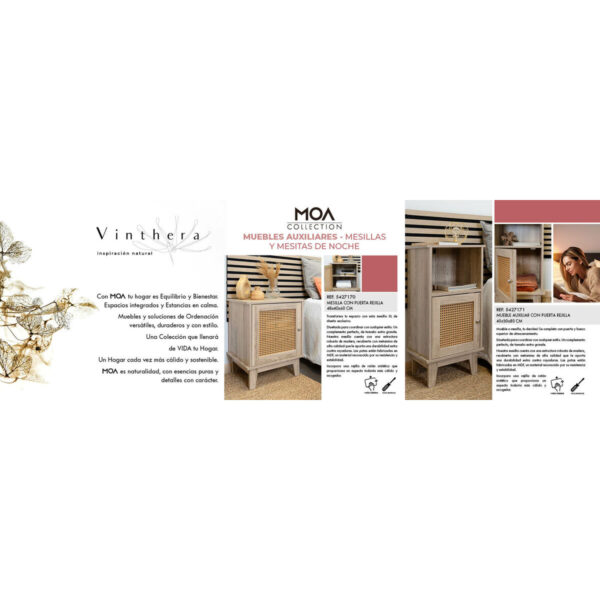 Nachttisch Vinthera Moa Braun 48 x 60 x 40 cm – Bild 4