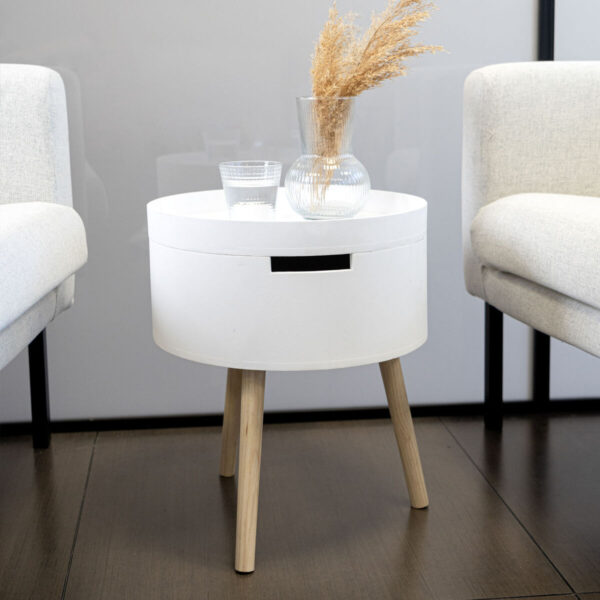 Beistelltisch Vinthera Moa Weiß Beige 38 x 43 cm (4 Stück) – Bild 3