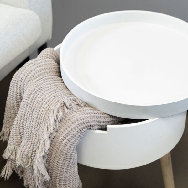 Beistelltisch Vinthera Moa Weiß Beige 38 x 43 cm (4 Stück) – Bild 6