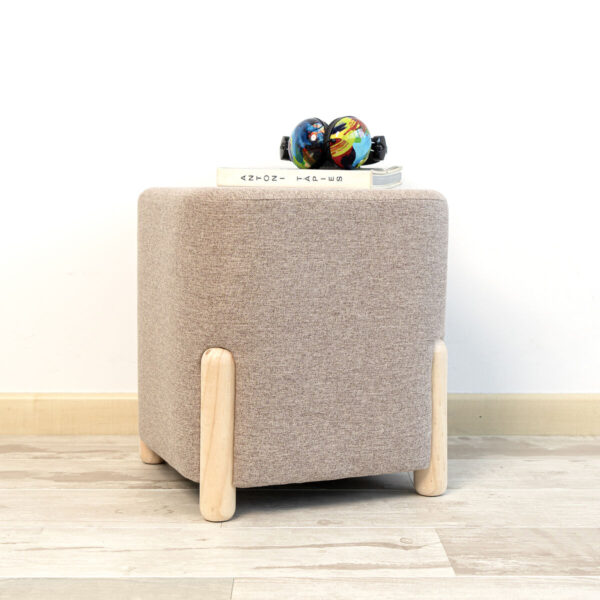 Puff Vinthera Moa Braun Holz 34 x 34 x 38 cm (2 Stück) – Bild 3