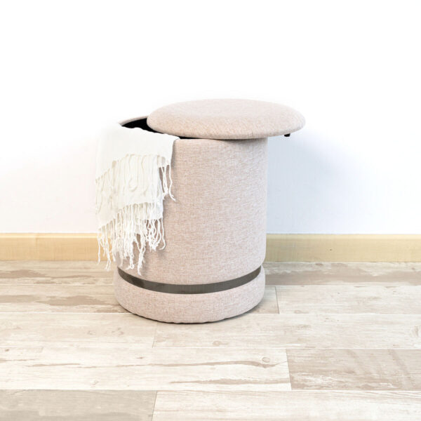 Puff Vinthera Moa Beige Holz 32 x 40 cm (2 Stück) – Bild 4