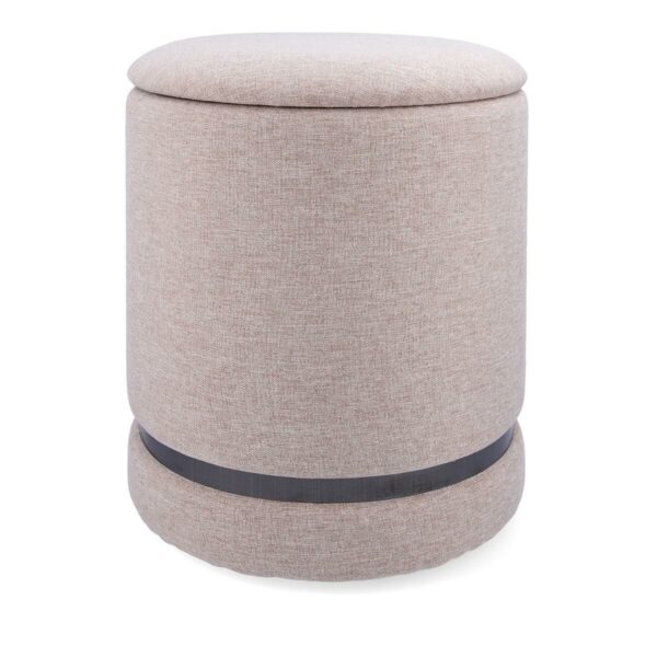 Puff Vinthera Moa Beige Holz 32 x 40 cm (2 Stück) – Bild 2